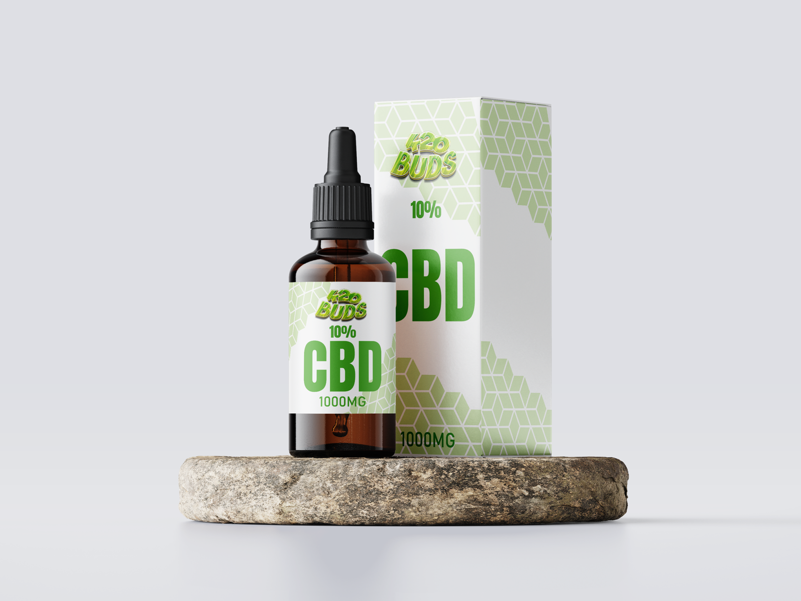 10% full spectrum CBD oil bottle with 1000mg CBD