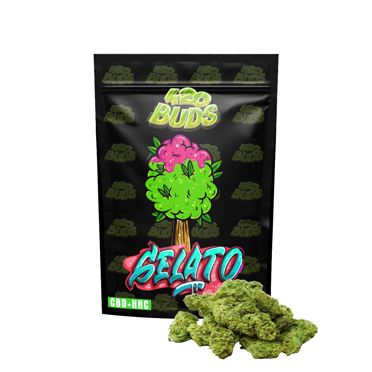 Premium Gelato CBD flower in a bowl with sweet candy and sherbet notes