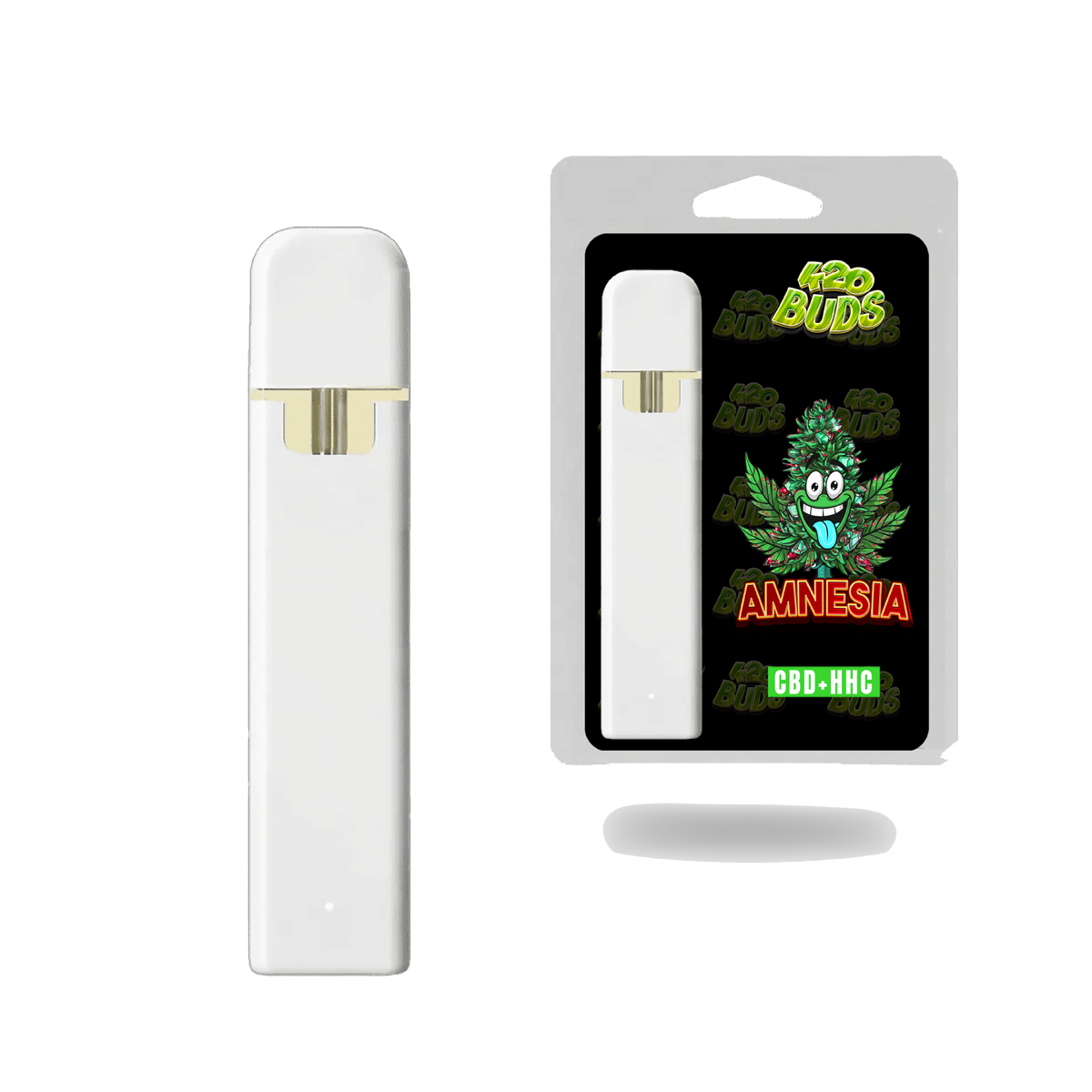 Amnesia 95% HHC vape pen with citrus-inspired design