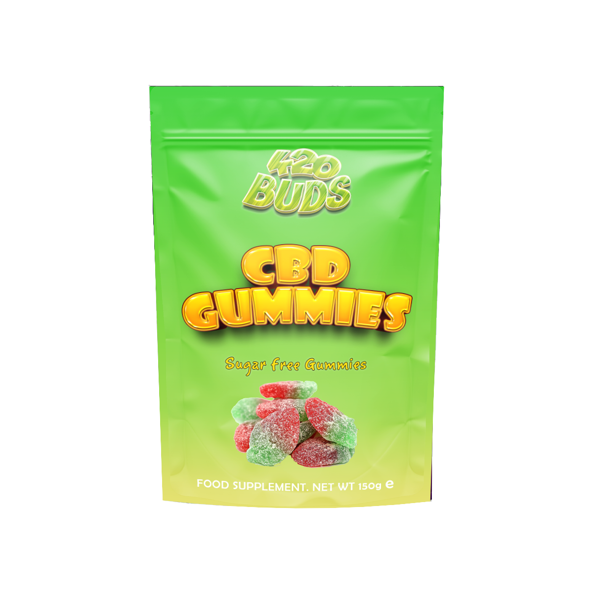 CBD strawberry gummies with fresh strawberry flavour