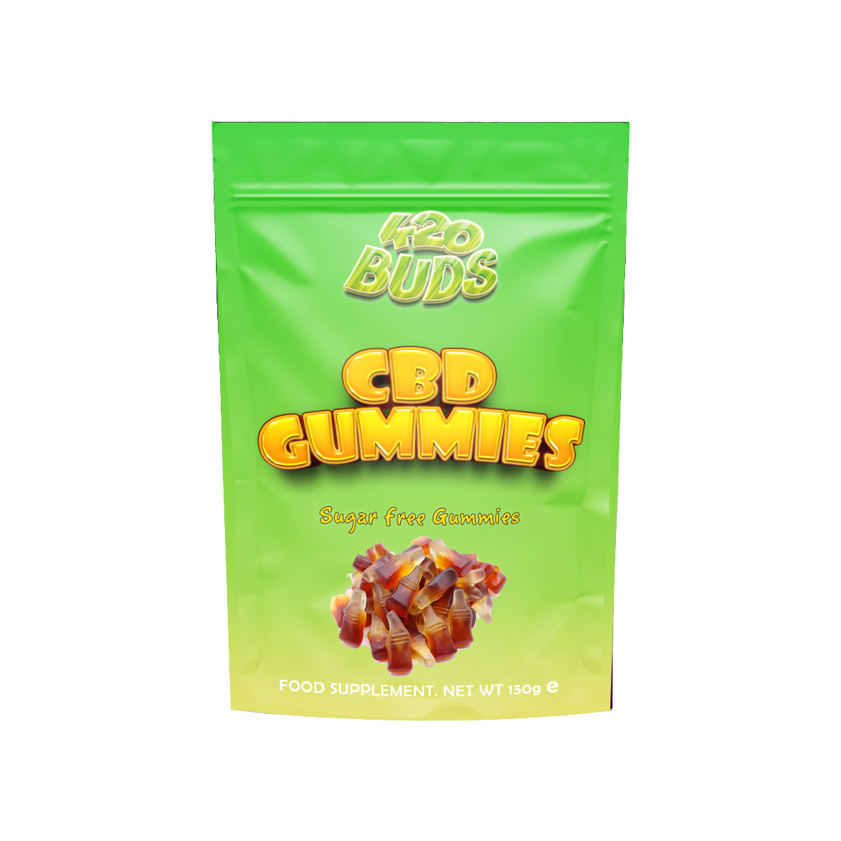 CBD Gummy Bottles 250MG fizzy soda flavoured CBD gummies in a bottle