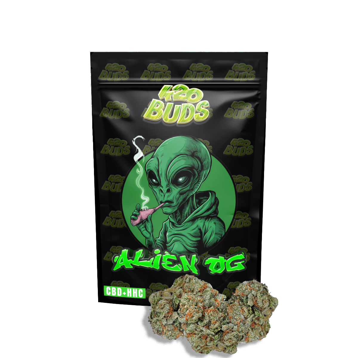 Alien OG CBD Flower 25.17% premium hemp-derived CBD buds