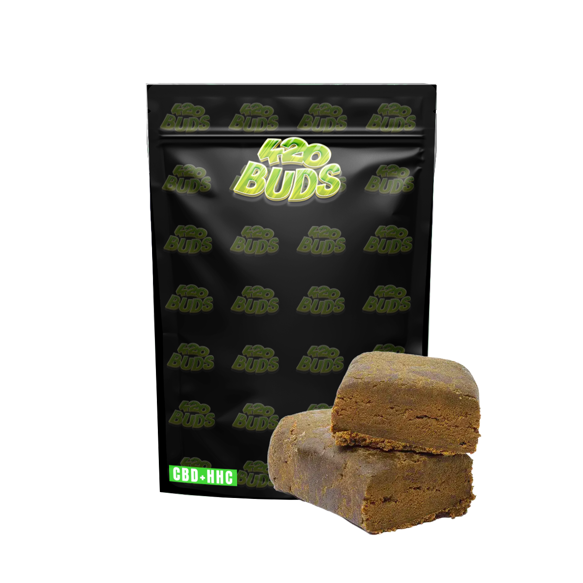 CBD Hash Lemon Punch on wooden surface with lemon slice