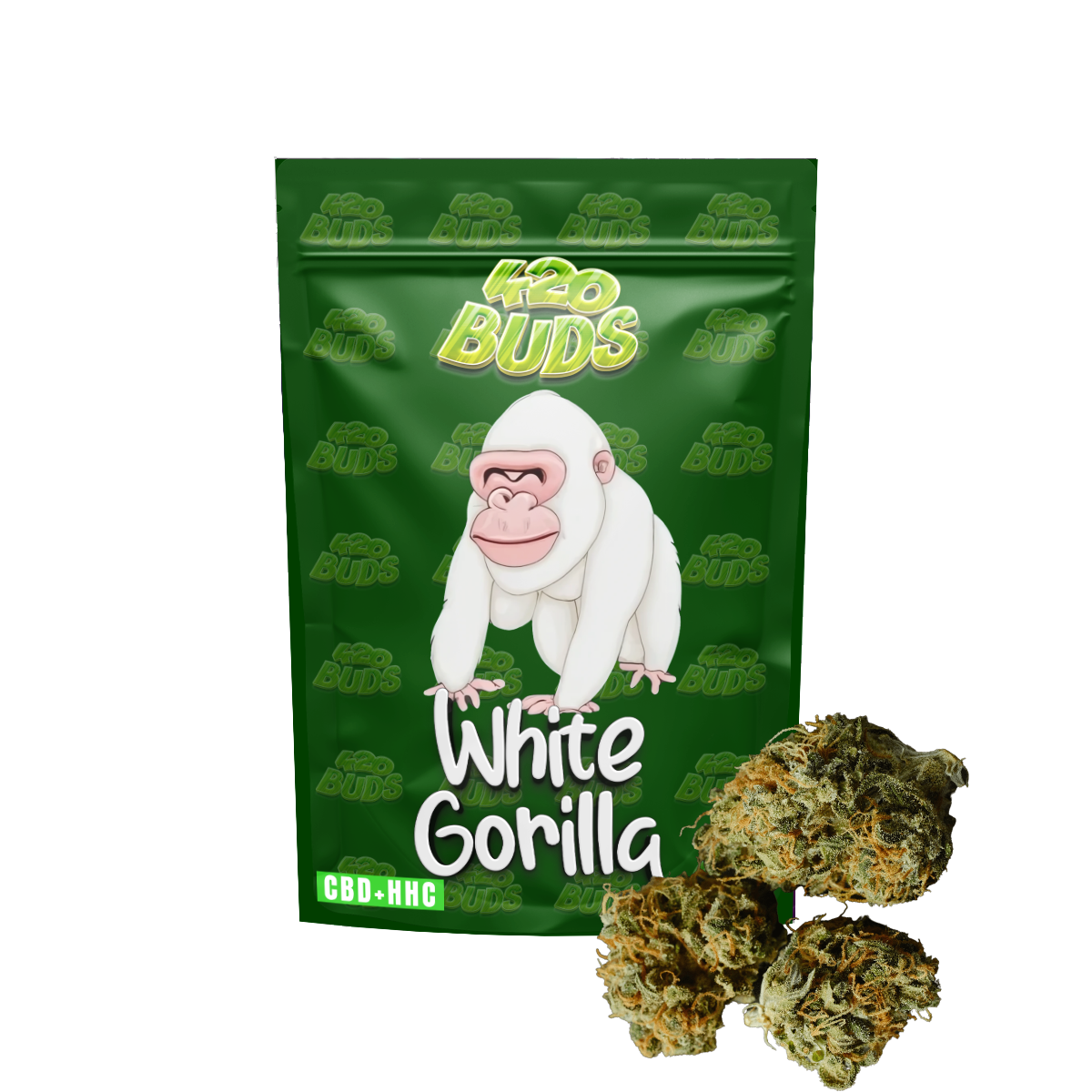 White Gorilla CBD Flower 27.78% hybrid hemp buds