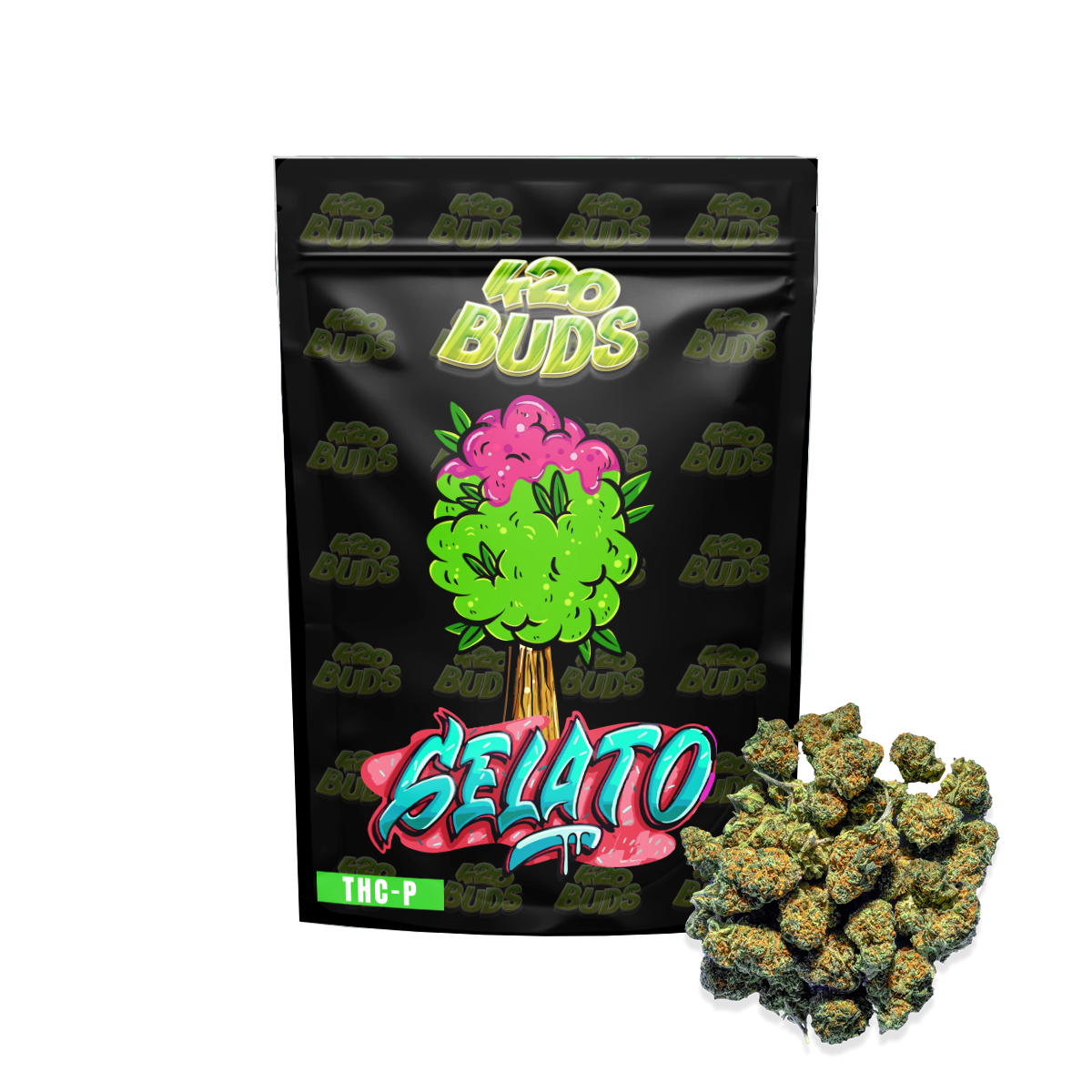 Gelato THC-P Flower 36.28% premium indoor hemp mini buds