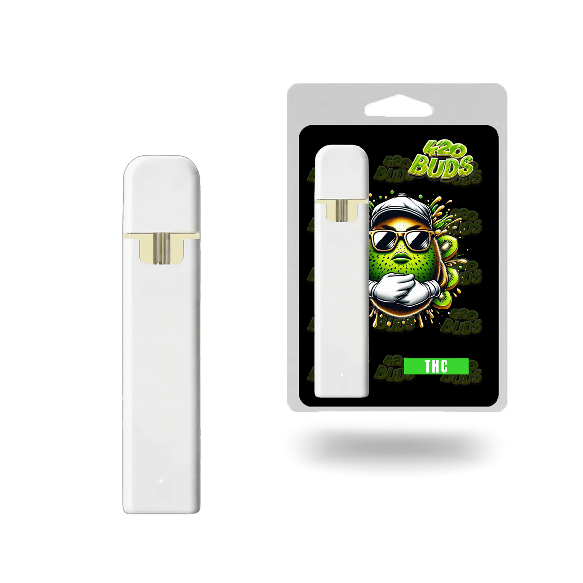 Kiwi 90% THC-P Vape Pen with tropical and earthy flavour notes
