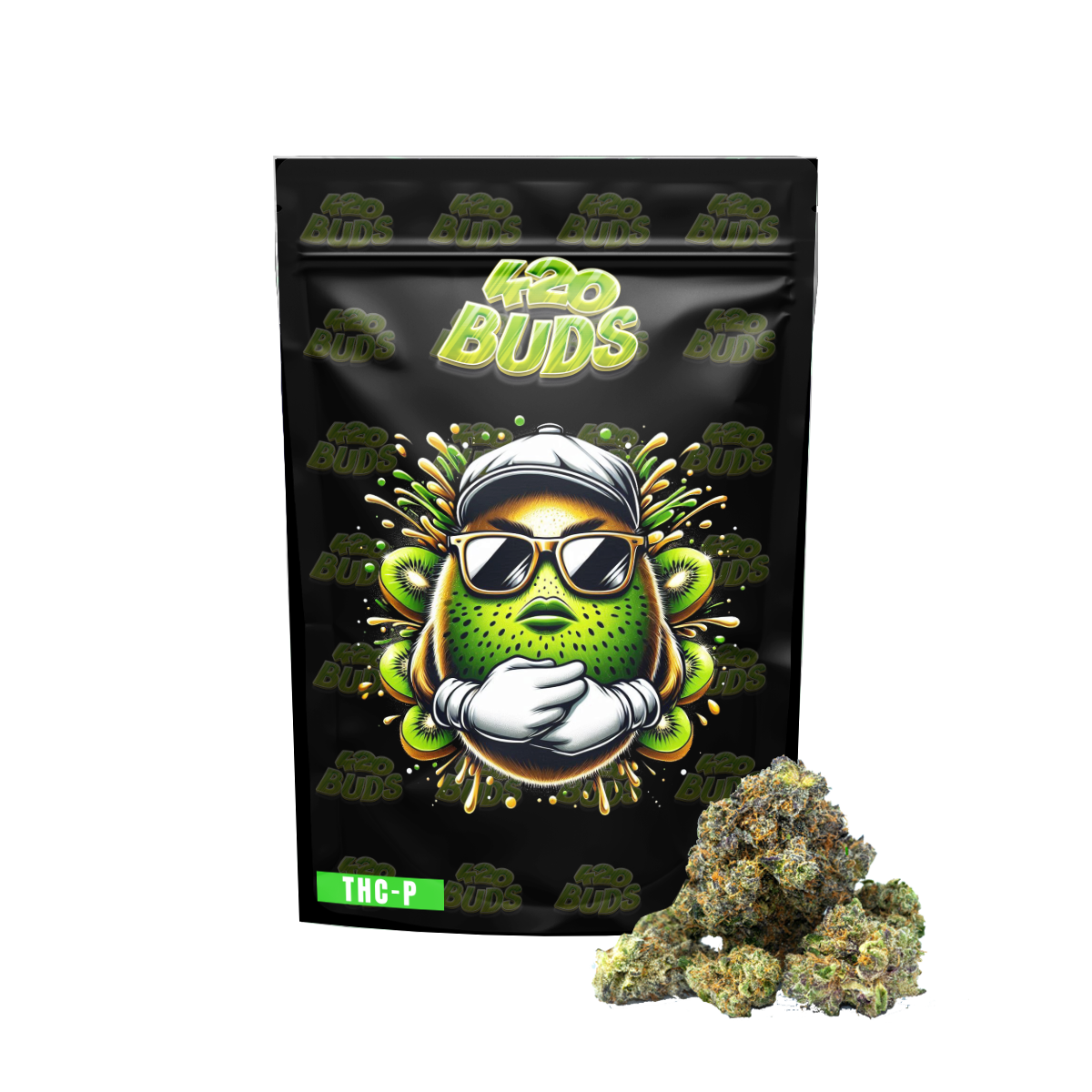 Kiwi King THC-P Flower 27.28% indoor-grown hemp mini buds