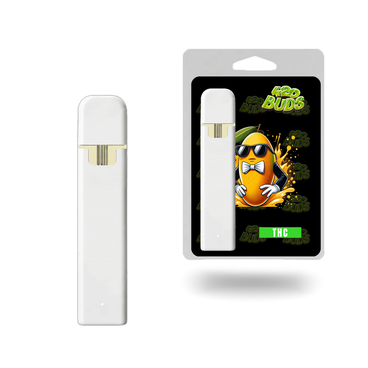 Mango 90% THC-P Vape Pen with tropical fruity flavor and HHC extract
