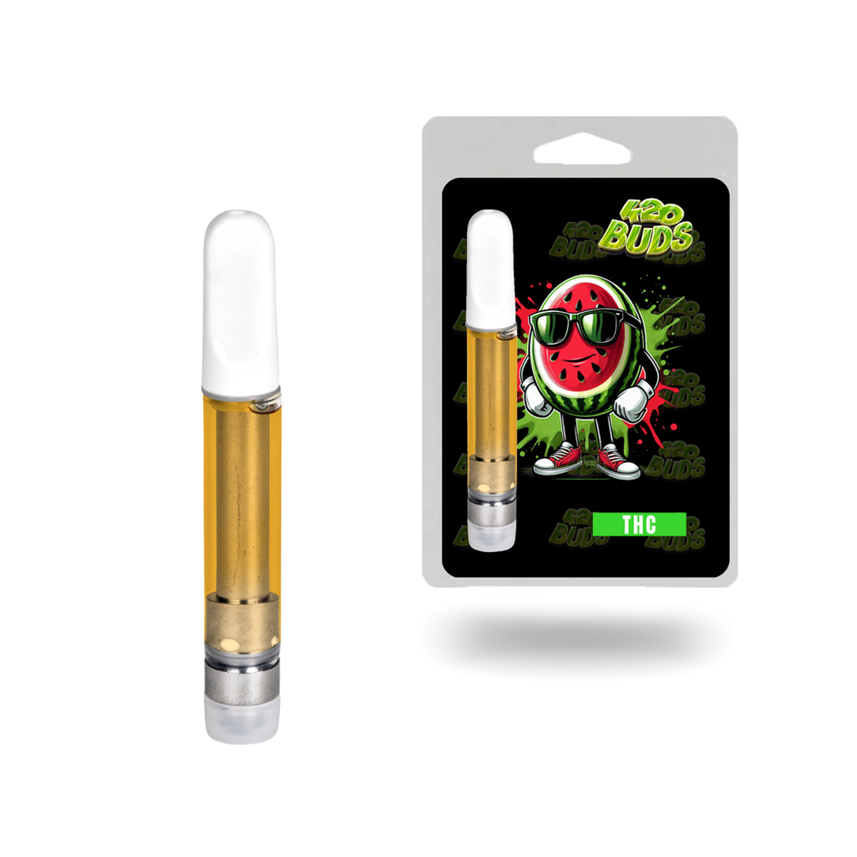 Melon 90% THC-P vape cartridge with fruity flavor profile.