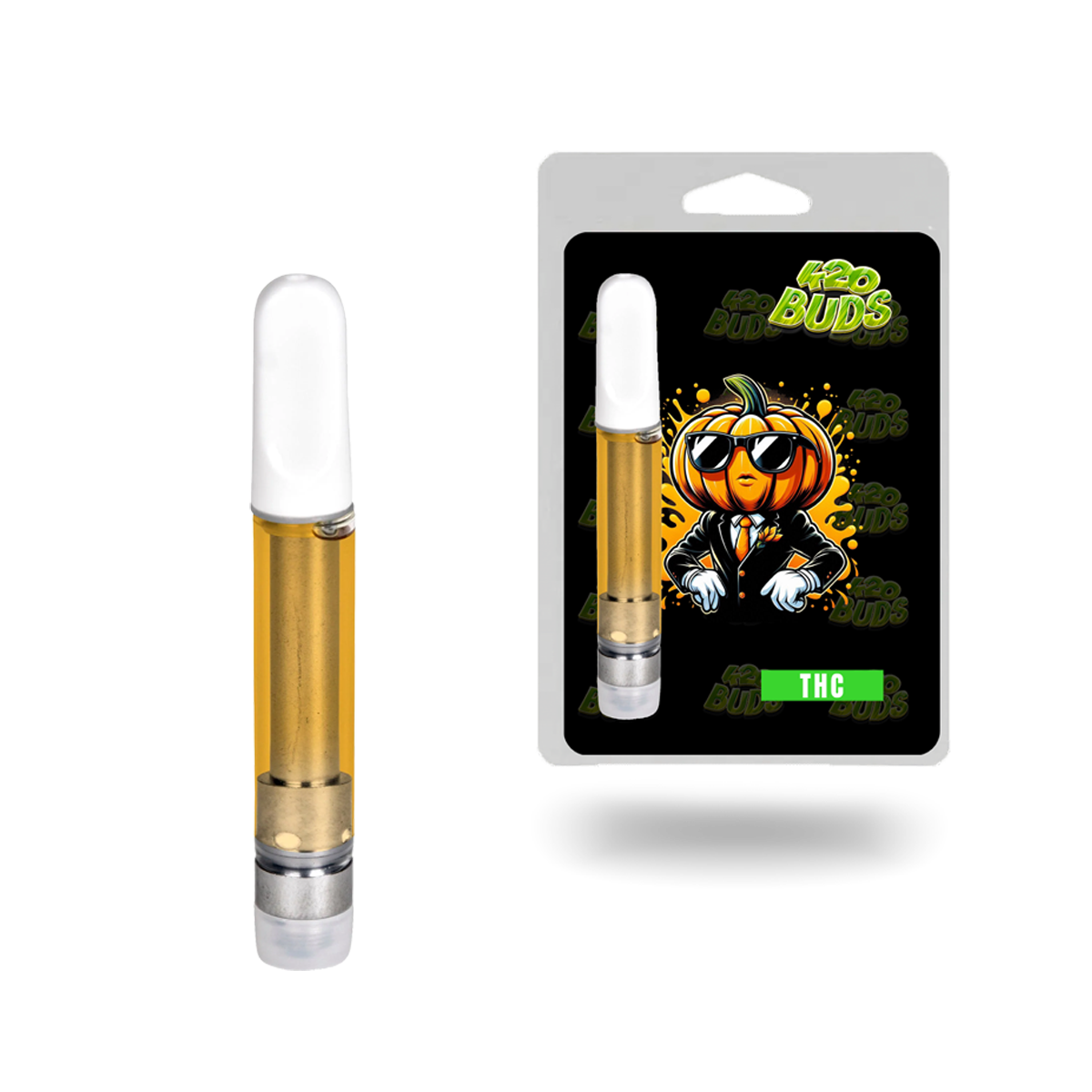 Pumpkin 90% THC-P Vape Cartridge with creamy pumpkin flavour notes.