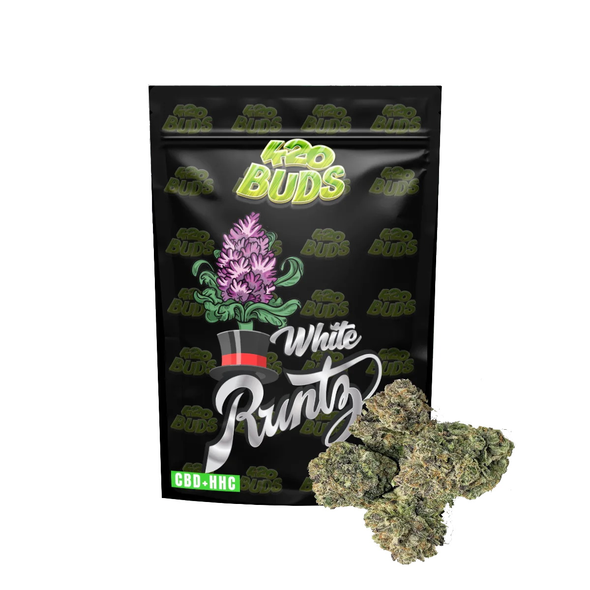 White Runtz CB9 Flower 27.15% premium hemp flower